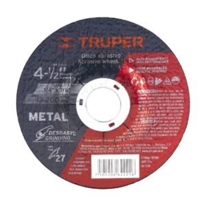 PACK DE 5 DISCOS PARA DESBASTE DE METAL, TIPO 27, DIÁMETRO 4 ½”
