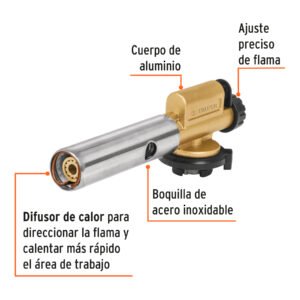 BOQUILLA DE ENCENDIDO ELECTRONICO Y 1 LATA ¼ DE VUELTA - Imagen 3