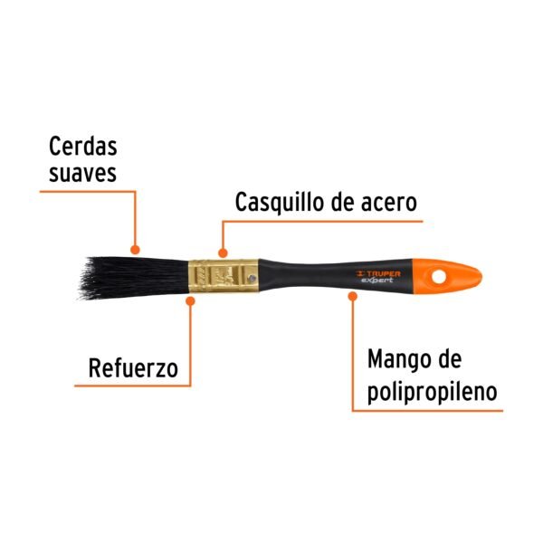 BROCHA PROFESIONAL DE ½” MANGO DE PLÁSTICO, TRUPER - Imagen 2
