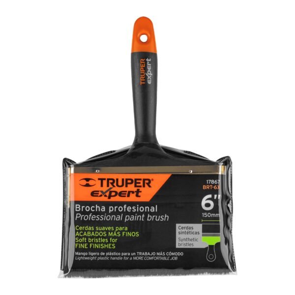 BROCHA PROFESIONAL DE 6" MANGO DE PLÁSTICO, TRUPER - Imagen 4