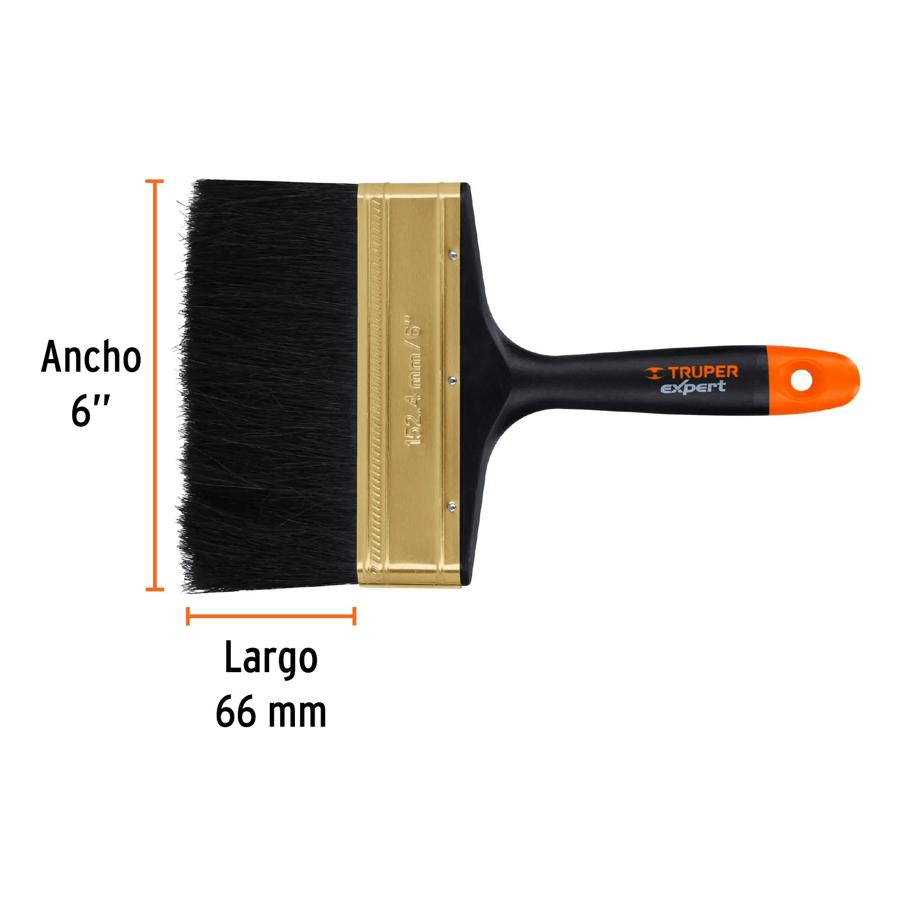 BROCHA PROFESIONAL DE 6" MANGO DE PLÁSTICO, TRUPER - Imagen 3