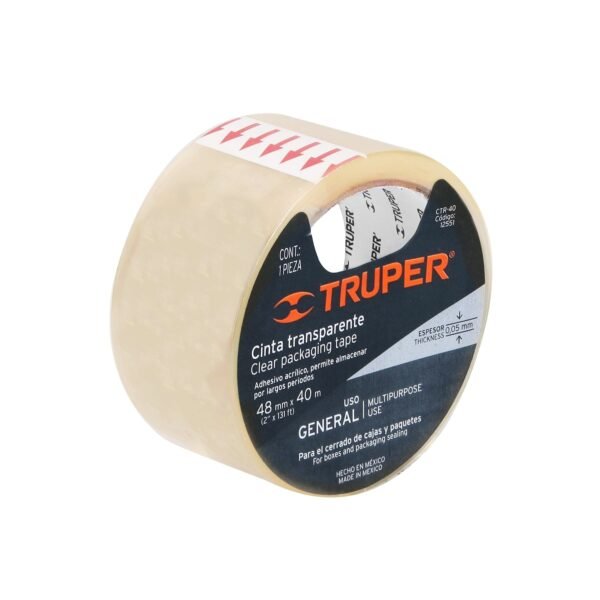 10 CINTAS DE EMPAQUE 48 MM X 40 M TRANSPARENTE, TRUPER