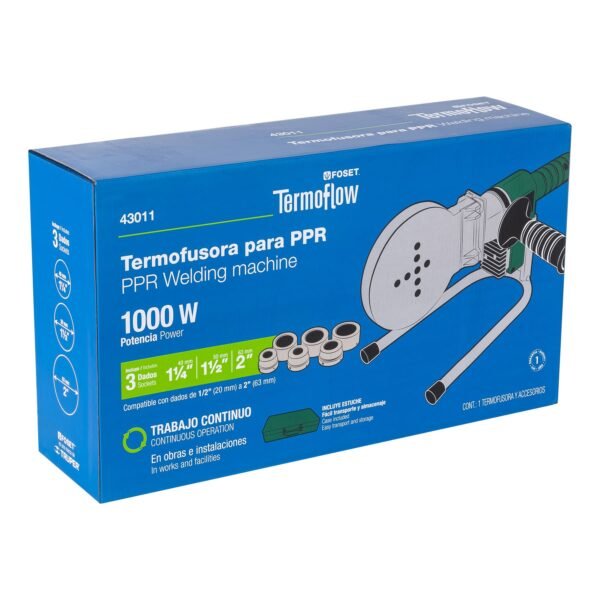 TERMOFUSORA DE 1000 W PARA PPR CON DADOS, FOSET - Imagen 4