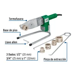 TERMOFUSORA DE 600 W PARA PPR CON DADOS, FOSET - Imagen 2