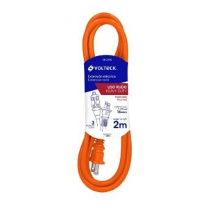 EXTENSION ELECTRICA USO RUDO, 2 M, CALIBRE 16, VOLTECK