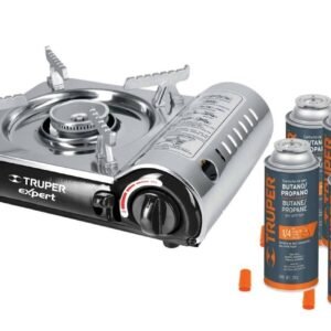 KIT ESTUFILLA EXPERT PORTATIL PARA ACAMPAR CON 4 CARTUCHOS