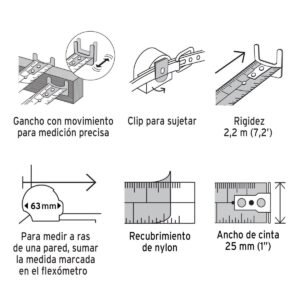 FLEXÓMETRO COMPACTO CON GRIP, 5.5 M, CINTA 25 MM TRUPER - Imagen 3