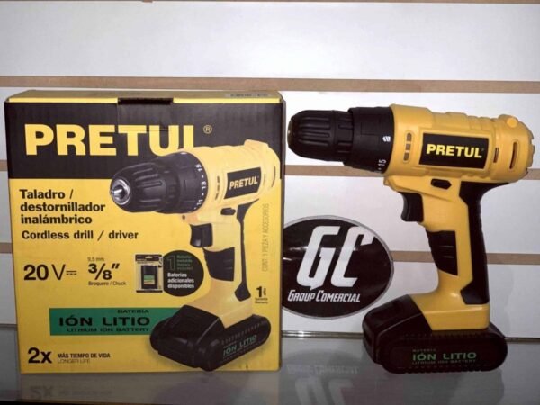 TALADRO INALÁMBRICO, 3/8", 20 V, PRETUL CON REGALO - Imagen 3