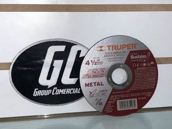 5 DISCOS TIPO 41 DE 4 ½” X 1.6MM CORTE FINO DE METAL, SABLE - Imagen 2