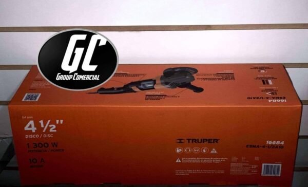ESMERILADORA ANGULAR 4 ½” 1300W, PROFESIONAL, TRUPER - Imagen 3