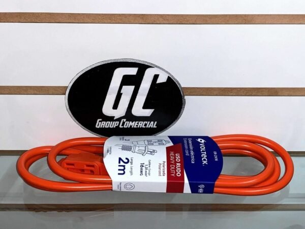 EXTENSION ELECTRICA USO RUDO, 2 M, CALIBRE 16, VOLTECK - Imagen 2