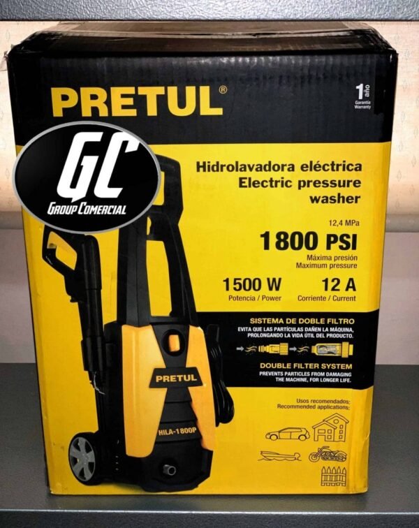 HIDROLAVADORA ELÉCTRICA, 1800 PSI, PRETUL - Imagen 2