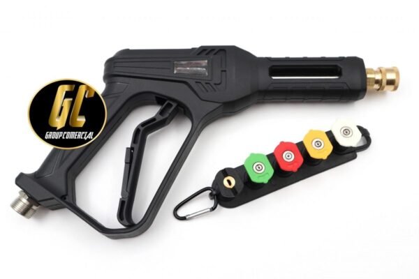 PISTOLA CORTA CON JUEGO DE BOQUILLAS PARA HIDROLAVADORA - Imagen 3