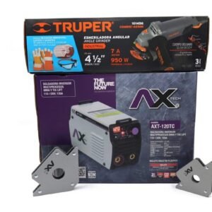 COMBO DE SOLDADORA INVERSORA AXTECH AXT-120TC GRIS