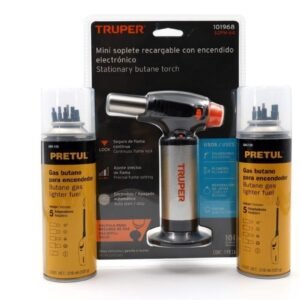 MINI SOPLETE RECARGABLE TRUPER, CON 2 CARTUCHOS PRETUL