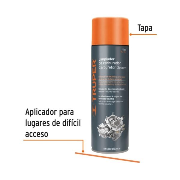 4 PIEZAS DE LIMPIADOR DE CARBURADOR, 470ML, TRUPER - Imagen 2