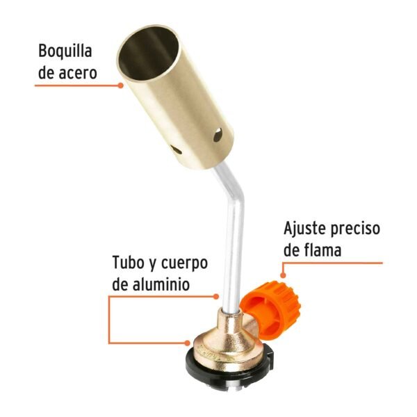 MECHERO ¼ DE VUELTA Y 2 LATAS DE GAS BUTANO, TRUPER - Imagen 2