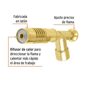 BOQUILLA DE VÁLVULA ROSCADA Y 2 LATAS DE GAS BUTANO - Imagen 2