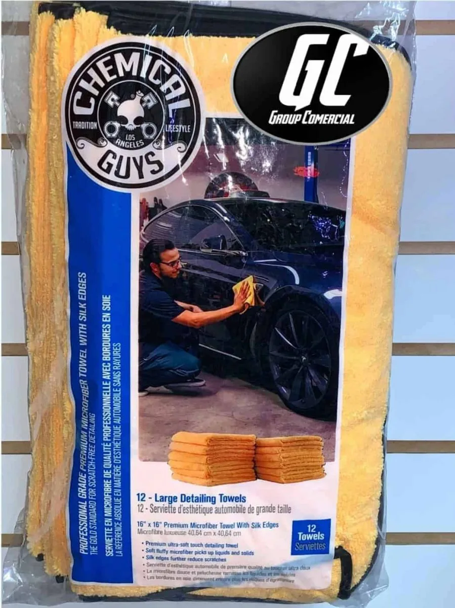 PACK 12 TOALLAS CHEMICAL GUYS DE MICROFIBRA PREMIUM16 X 16 PULG - Imagen 3