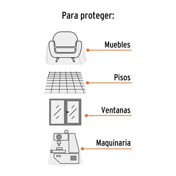 PLASTIPROTECTOR 5 X 2 M, USO RUDO, TRUPER - Imagen 4