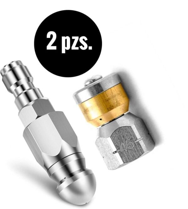 SET DE BOQUILLA FIXED Y ROTATIVA DESTAPA TUBERIAS 3/8