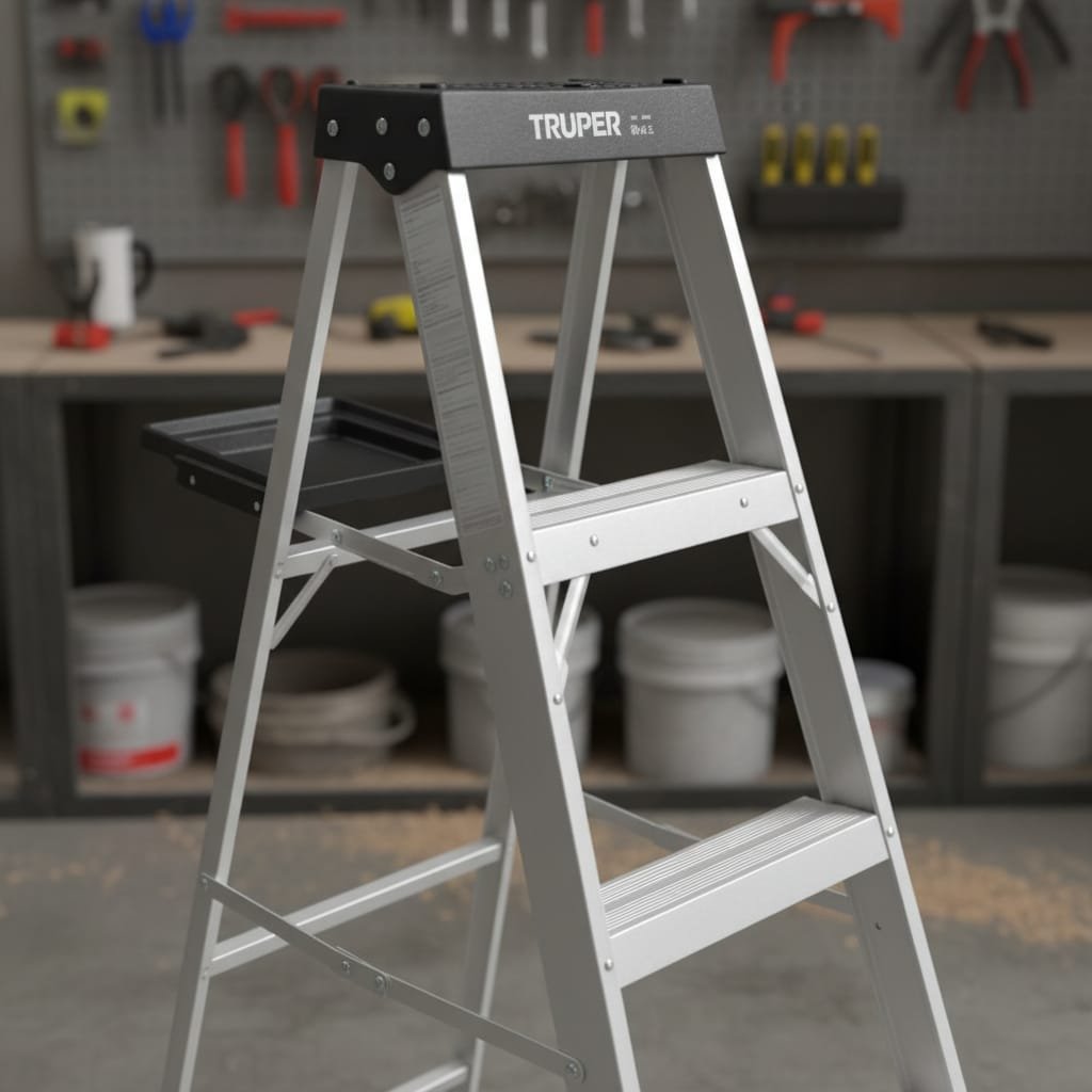 ESCALERA TIPO TIJERA DE 6 ESCALONES 150 KG, TRUPER - Imagen 2