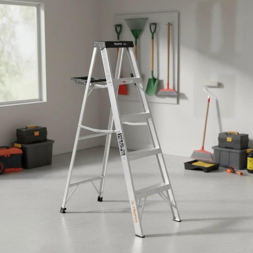 ESCALERA TIPO TIJERA DE 4 ESCALONES 150 KG, TRUPER - Imagen 3