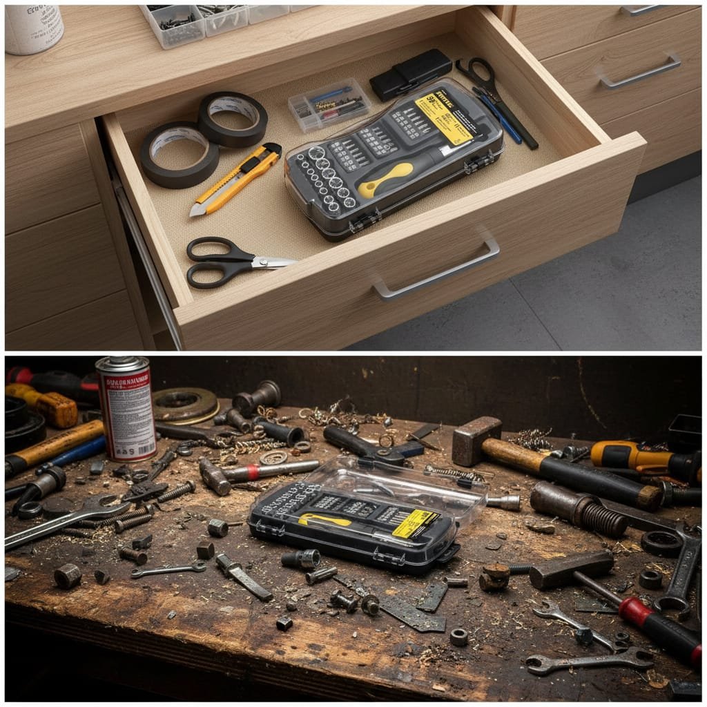 JUEGO DE MATRACA, DADOS Y PUNTAS ¼”, 39 PIEZAS, PRETUL - Imagen 2