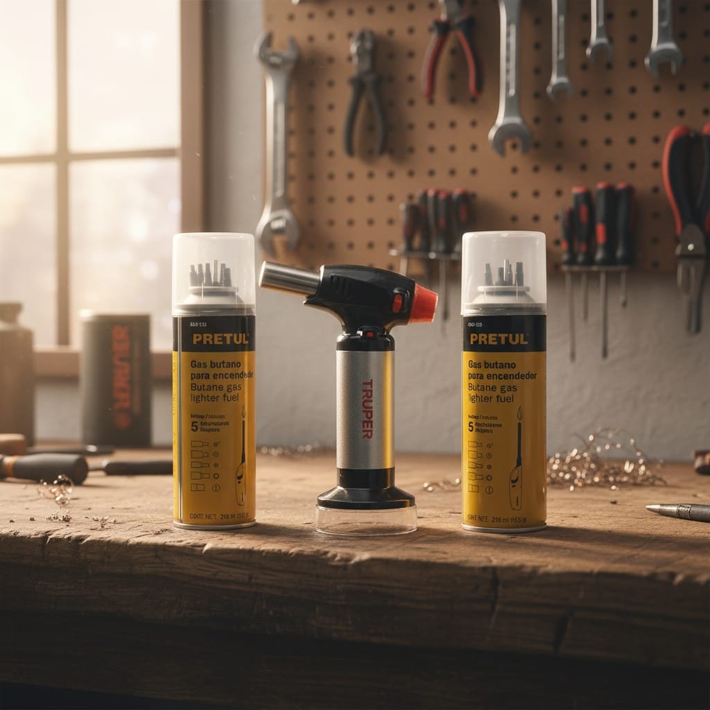 MINI SOPLETE RECARGABLE TRUPER, CON 2 CARTUCHOS PRETUL - Imagen 3