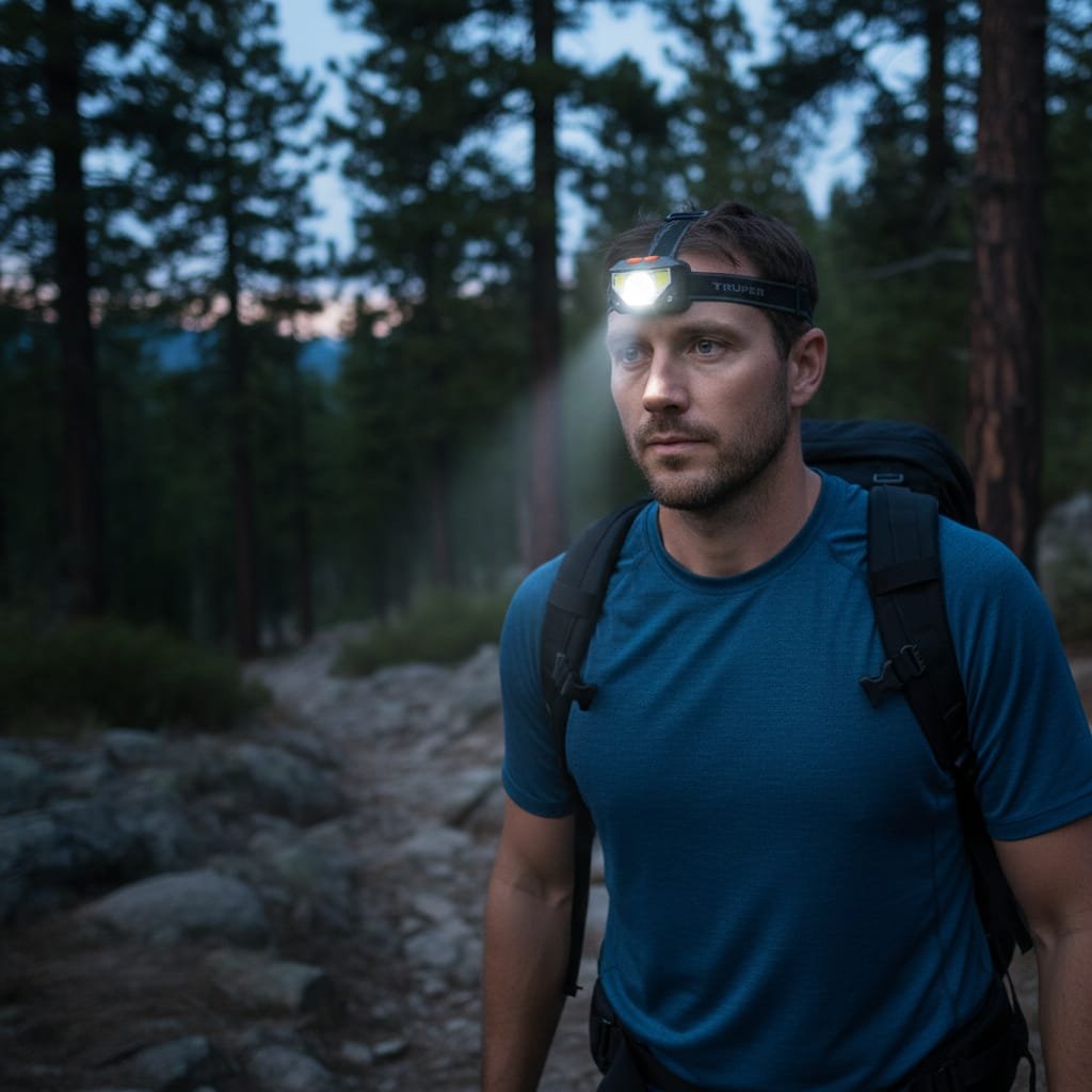 LINTERNA TACTICA TIPO MINERO 270 LM MATERIA RECARGABLE IPX4 TRUPER - Imagen 2